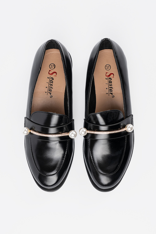 Juodos spalvos lakuoti mokasinai su...