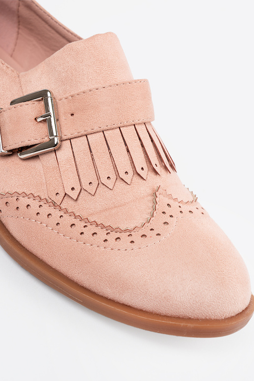 Rožinės spalvos plokšti mokasinai iš...