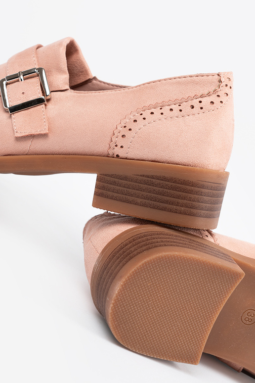 Rožinės spalvos plokšti mokasinai iš...