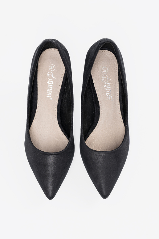 Juodos spalvos zomšiniai aukštakulniai