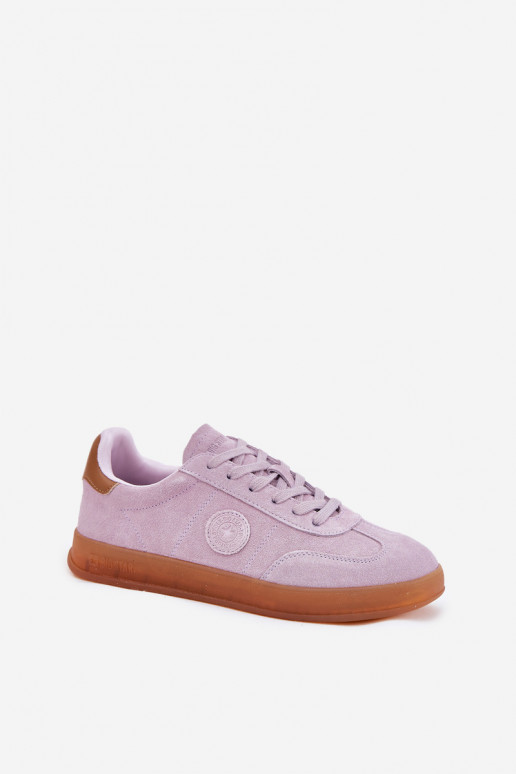 iš zomšos Sneakers modelio batai Moteriškas Big Star RR274850 HI-POLY SYSTEM Violetinės spalvos