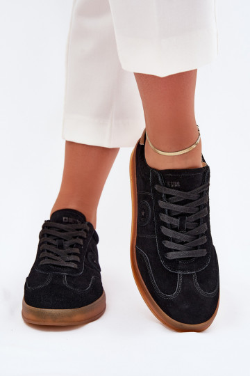 iš zomšos Sneakers modelio batai Moteriškas Big Star RR274851 HI-POLY SYSTEM juodos spalvos 2