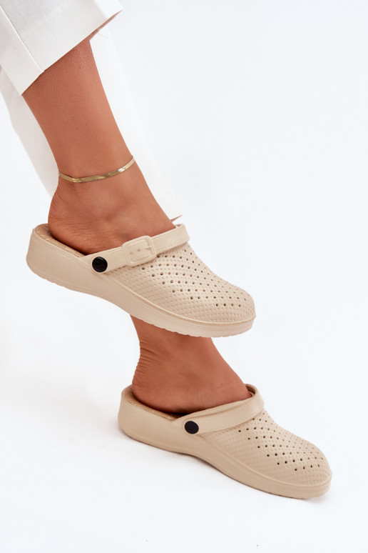 Lengvos šlepetės Šlepetės Klumpės Moteriškas smėlio spalvos Faylina