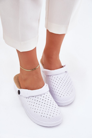 Lengvos šlepetės Šlepetės Klumpės Moteriškas baltos spalvos Faylina