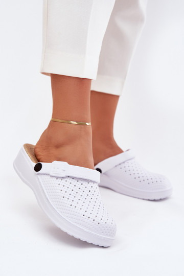 Lengvos šlepetės Šlepetės Klumpės Moteriškas baltos spalvos Faylina 2