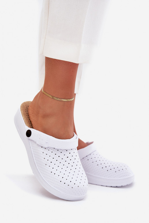 Lengvos šlepetės Šlepetės Klumpės Moteriškas baltos spalvos Faylina