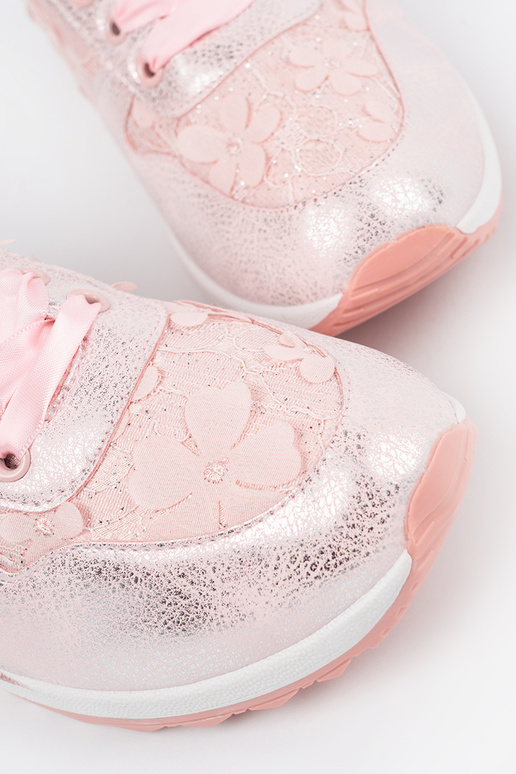 rožinės spalvos Sneakers modelio batai z kĮiatoĮym motyĮem