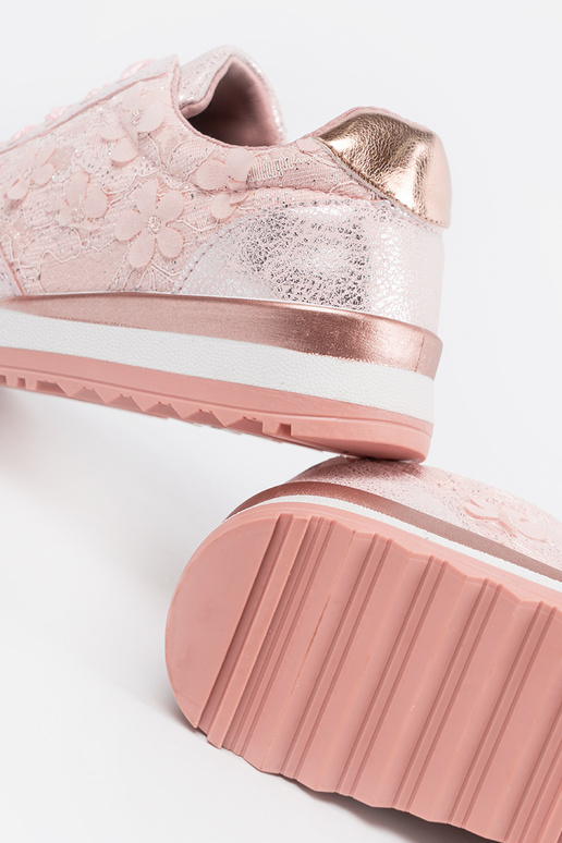 rožinės spalvos Sneakers modelio batai z kĮiatoĮym motyĮem