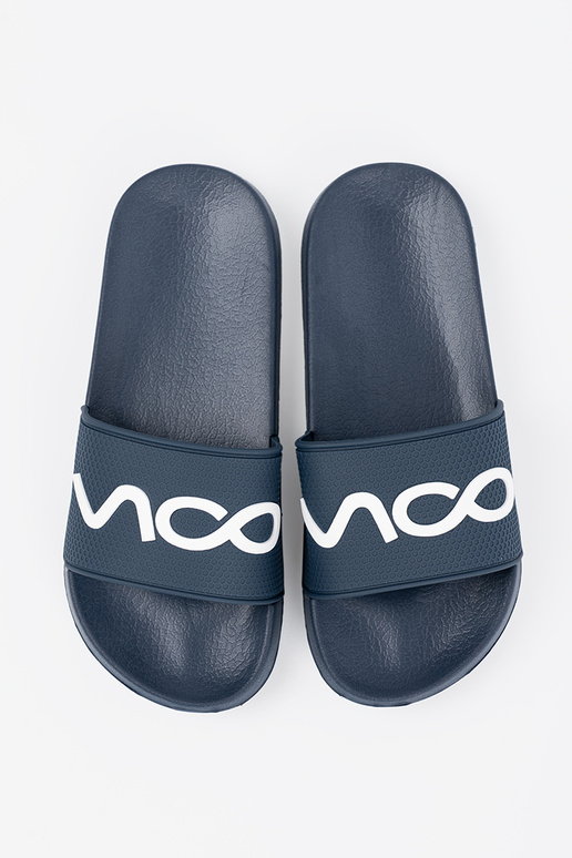 tamsiai mėlynos spalvos Šlepetės su užrašu