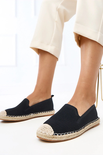 Juodos espadrilės ant platformos Luna