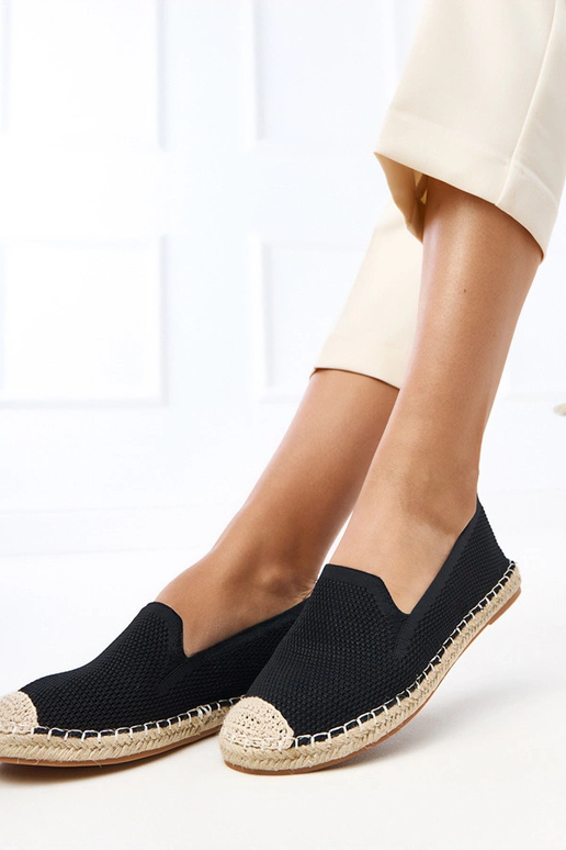 Juodos espadrilės ant platformos Luna Juodos espadrilės ant platformos Luna