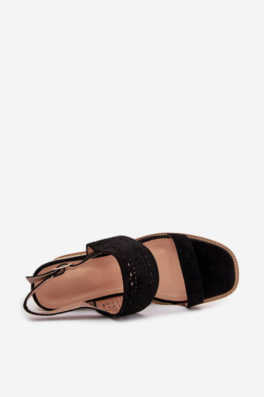 Moteriškos basutės su aužūro elementais Ant platformos Su Braid juodos spalvos Zolira