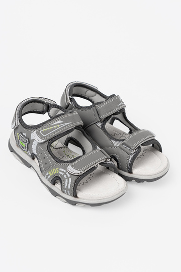 berniukų sandalai Velcro pilkos spalvos