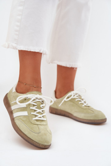 Žemas Oda Sneakers modelio batai Moteriškas Kalkės Ismina
