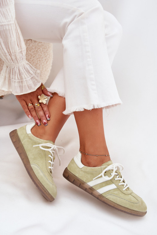 Žemas Oda Sneakers modelio batai Moteriškas Kalkės Ismina