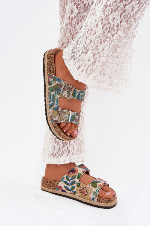 Raštuotas Moteriškos šlepetės su platforma su sagtimis Lee Cooper LCIN-25-35-3480L įvairių spalvų