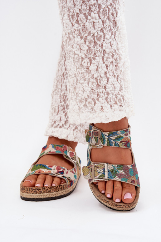 Raštuotas Moteriškos šlepetės su platforma su sagtimis Lee Cooper LCIN-25-35-3480L įvairių spalvų