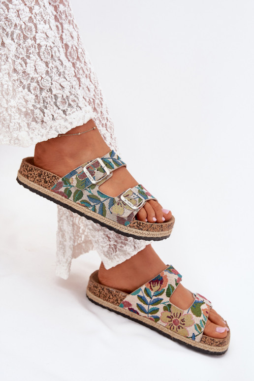 Raštuotas Moteriškos šlepetės su platforma su sagtimis Lee Cooper LCIN-25-35-3480L įvairių spalvų