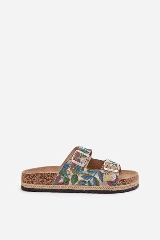 Raštuotas Moteriškos šlepetės su platforma su sagtimis Lee Cooper LCIN-25-35-3480L įvairių spalvų