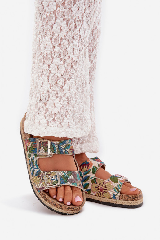 Raštuotas Moteriškos šlepetės su platforma su sagtimis Lee Cooper LCIN-25-35-3480L įvairių spalvų