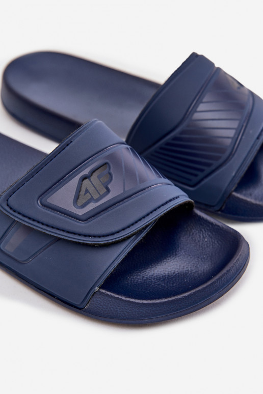 Šlepetės Vyriški su lipniais užsegimais 4FMM00FFLIM091-31S tamsiai mėlynos spalvos