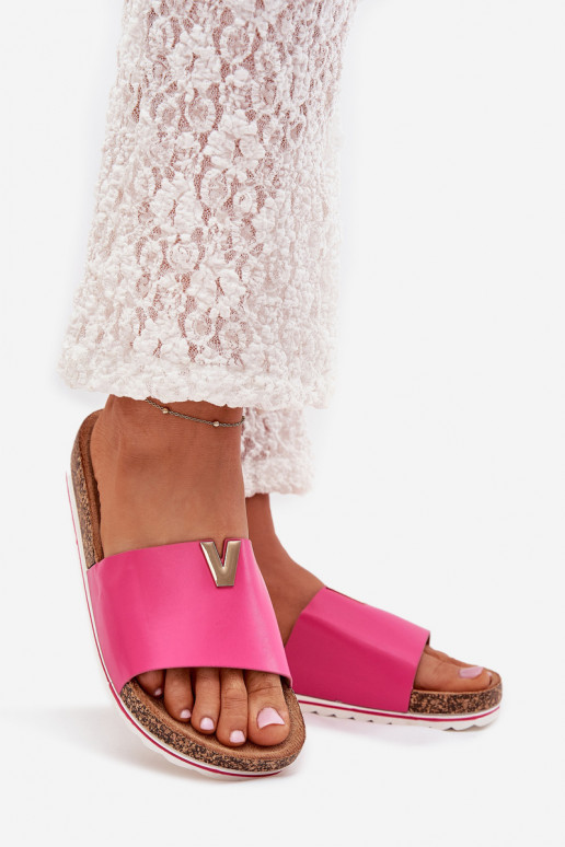 Moteriškos šlepetės su platforma Su puošniais Detalem rožinės spalvos Vessira