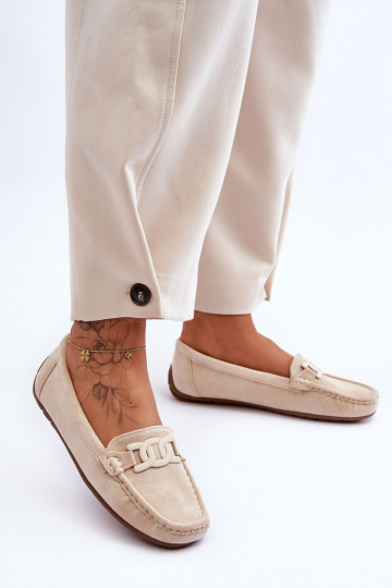 Zomšiniai mokasinai smėlio spalvos Rabell