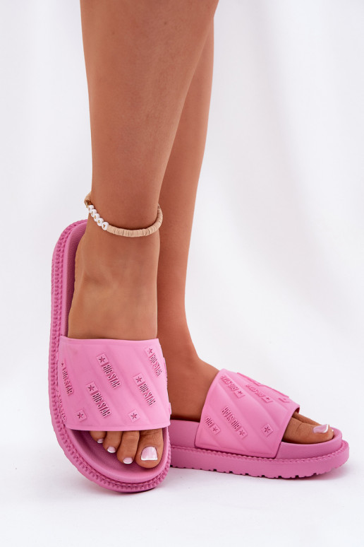 Moteriškos šlepetės su platforma Big Star RR274A541 rožinės spalvos