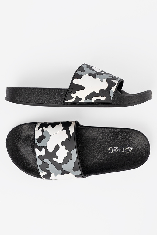 Patogus juodos spalvos Šlepetės ant plokščio pado