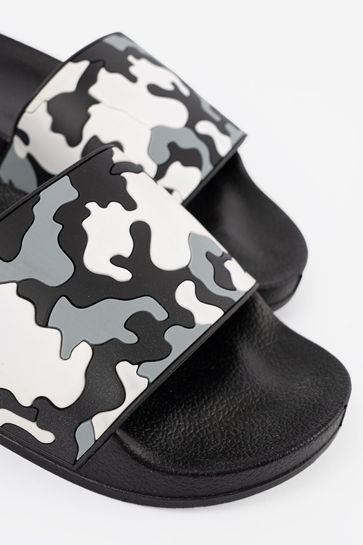 Patogus juodos spalvos Šlepetės ant plokščio pado