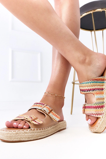 Mėlynos nėrtos šlepetės su... 2