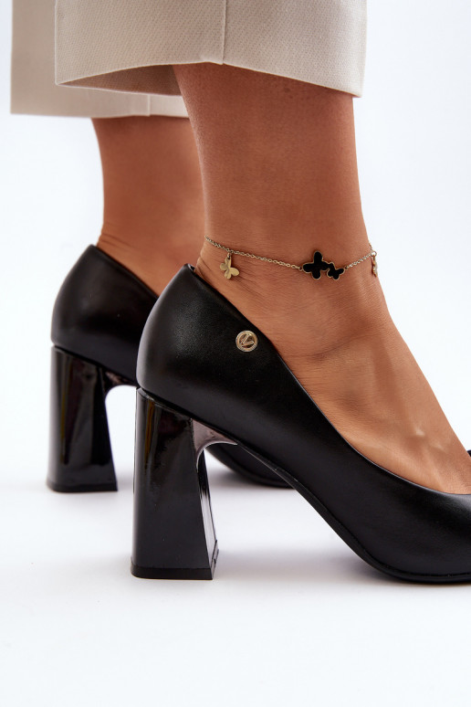 Bateliai su kulniukais su kaspinais juodos spalvos Ariemessa