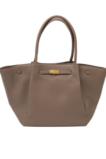 Rankinė/krepšys shopper taupe su užsegimu 2