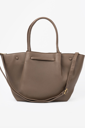 Rankinė/krepšys shopper taupe su užsegimu