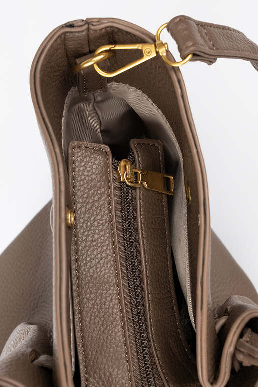 Rankinė/krepšys shopper taupe su užsegimu
