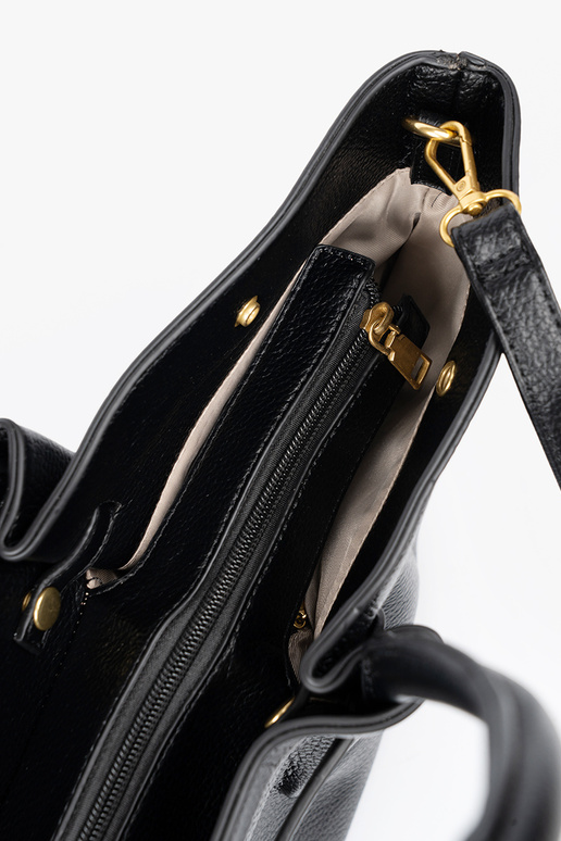 Klasika shopperka z fakturoĮanej skóry ekologicznej