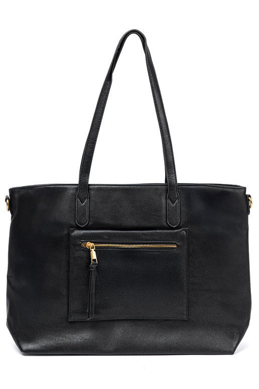 juoda rankinė ze auksinismi elementami