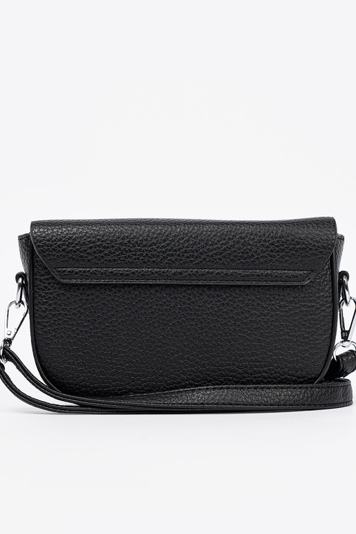 Kobieca rankinė juodas z dekoracyjnym zapięciem