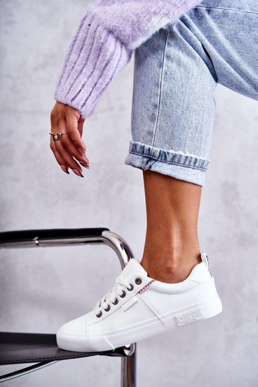 Žemas Moteriški odiniai sportbačiai Big Star KK274005 baltos spalvos