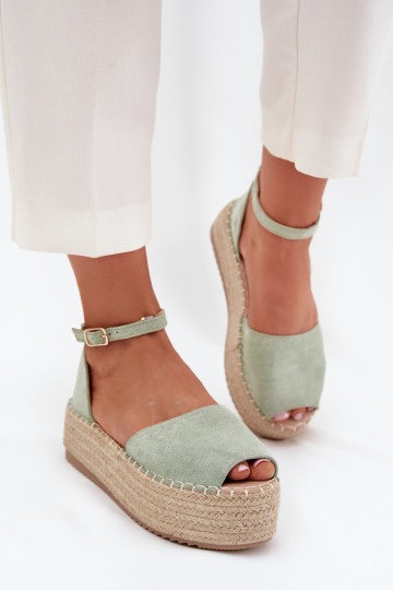 basutės Espadrilės su platforma Su Braid mėtinės spalvos Selise 2