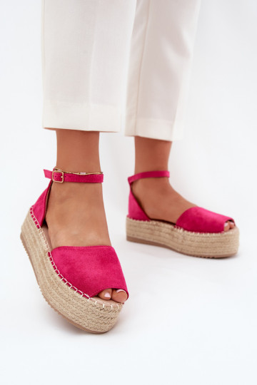 basutės Espadrilės su platforma Su Braid rožinės spalvos Selise 2