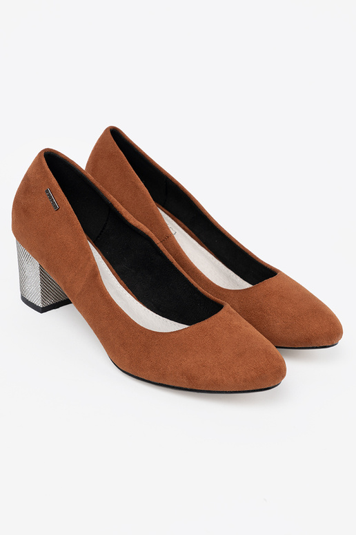 rudos spalvos aukštakulniai z ozdobnym sidabrasm obcasem rudos spalvos aukštakulniai z ozdobnym sidabrasm obcasem