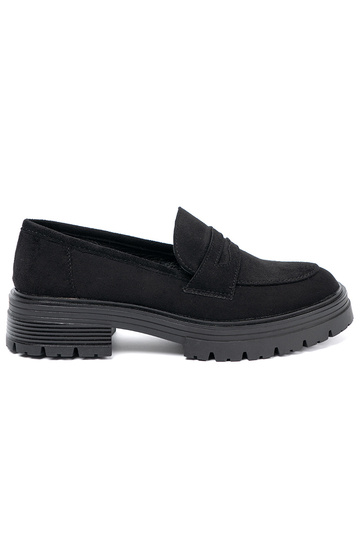 Elegantiško stiliaus moteriški pusbačiai su platforma 2