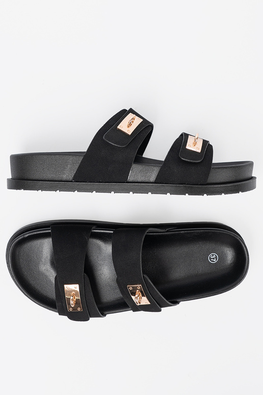 Šlepetės su platforma ze auksinismi detalami Šlepetės su platforma ze auksinismi detalami