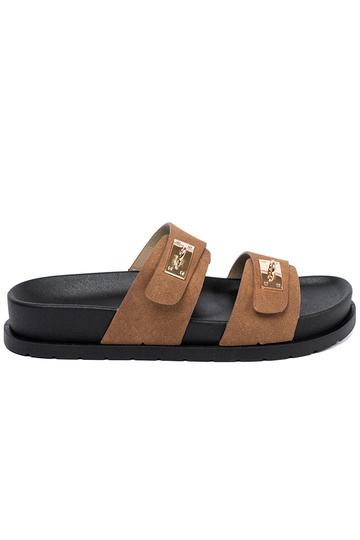 Jansnorudos spalvos Šlepetės moterų ze auksinismi ĮstaĮkami 2