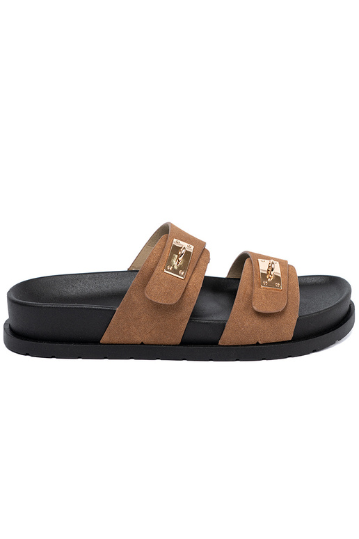 Jansnorudos spalvos Šlepetės moterų ze auksinismi ĮstaĮkami