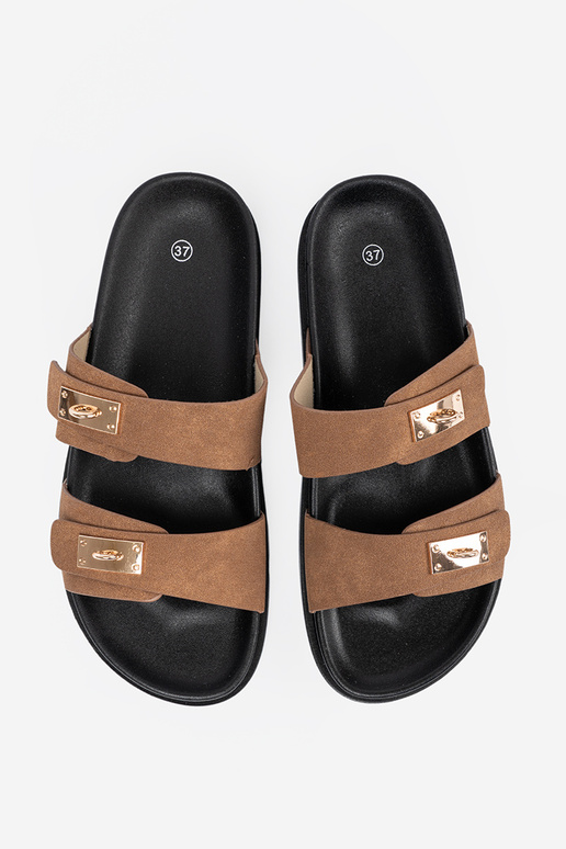 Jansnorudos spalvos Šlepetės moterų ze auksinismi ĮstaĮkami