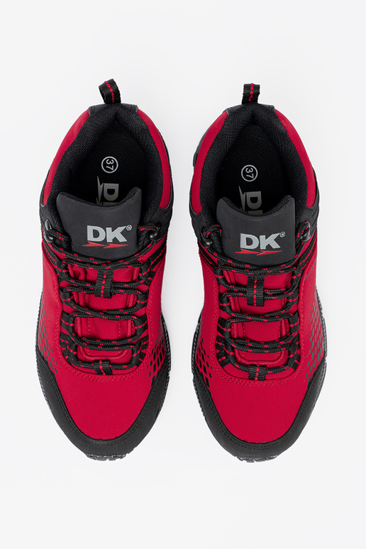 Raudoni trekingo batai ant storos platformos DK Raudoni trekingo batai ant storos platformos DK
