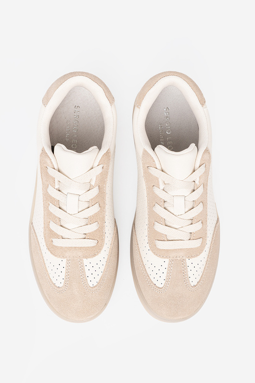 Moteriški laisvalaikio batai ažūriniai ryškiaismėlio spalvos