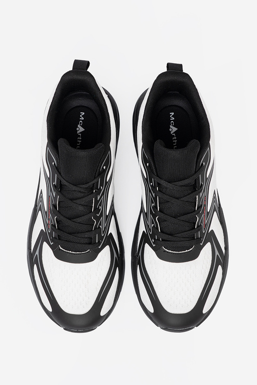 Patogus sportiniai batai baltos spalvos juodos spalvos z siateczkoĮą strukturą McArthur